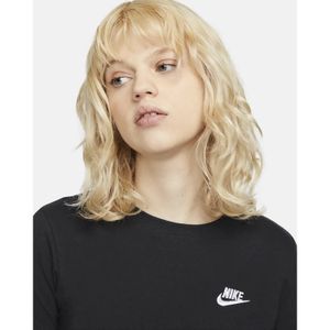 Camiseta Nike Club Tee Negro Mujer