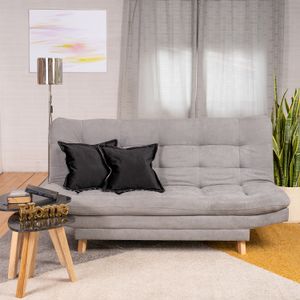 Sofá Cama Valencia Plata + cojines