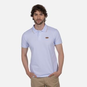 Polo Tipping Color Blanco Beige Medio Para Hombre