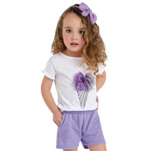 Conjunto Infantil Femenino Blanco Mp 89767