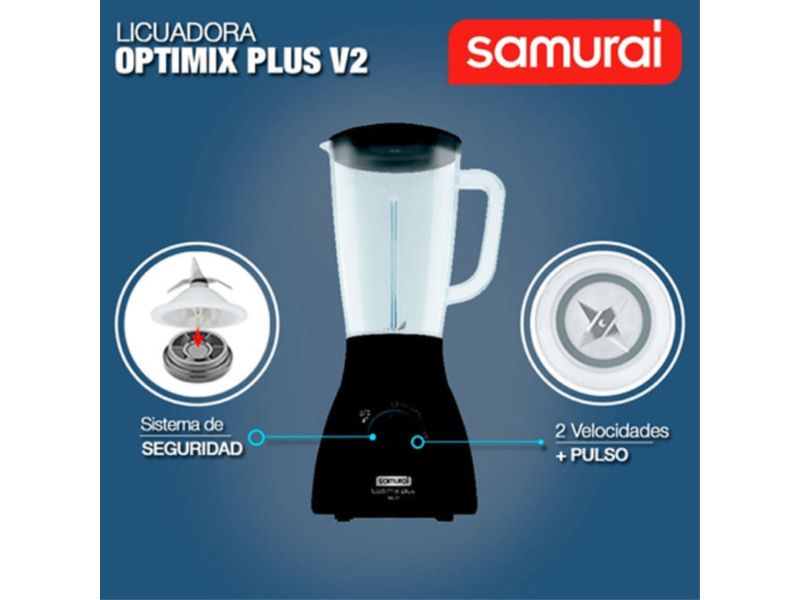 Licuadora SAMURAI Optimix Plus Negro 500w Agaval