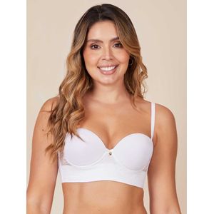 Brasier Strapless Encaje Blanco