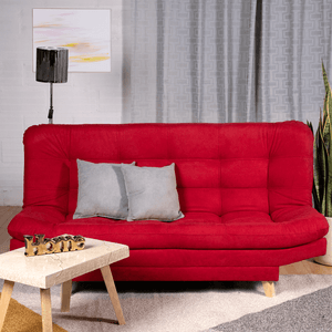 Sofá Cama Valencia  Rojo + cojines