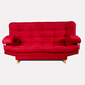 Sofá Cama Valencia  Rojo + puff