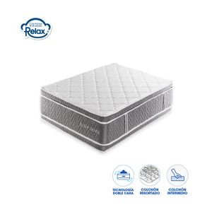 Colchón Sencillo Sleep Sense Colchones Relax 100x190x35cm Ortopédico Resortado Firmeza Intermedia