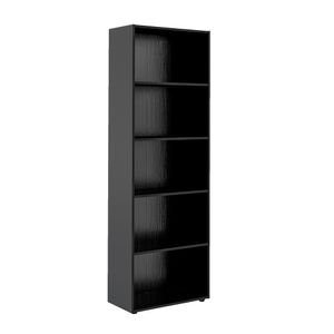 Estantería Librero Biblioteca en MDP 60cm 4 estantes Negro