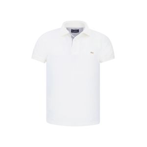 Camiseta tipo polo para hombre Hamer bordada marfil