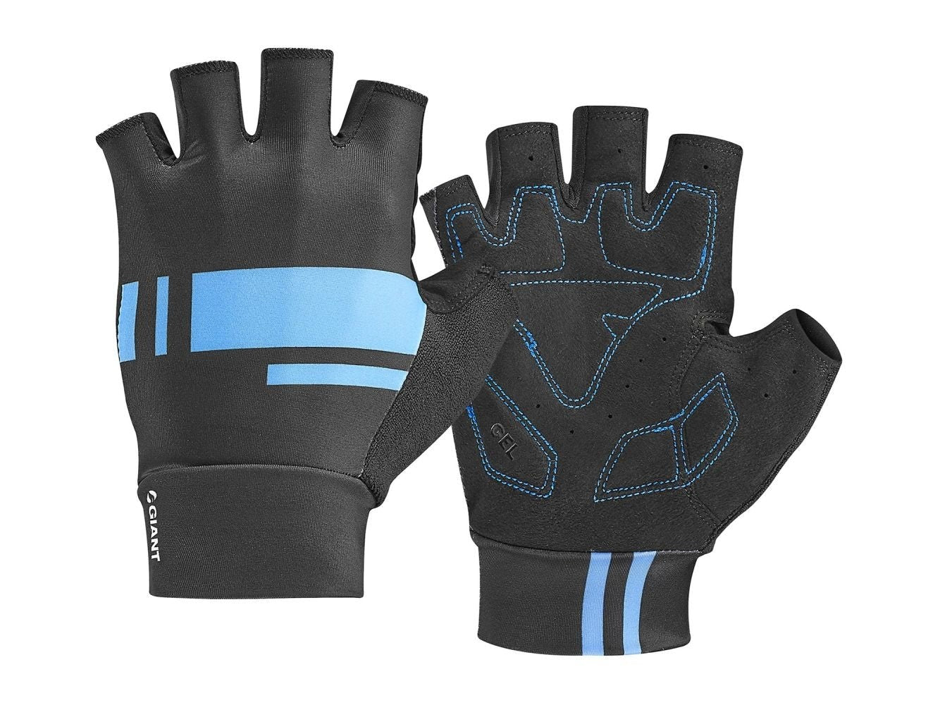 Guantes Ciclismo Giant SF Podium gel Negro Azul Agaval