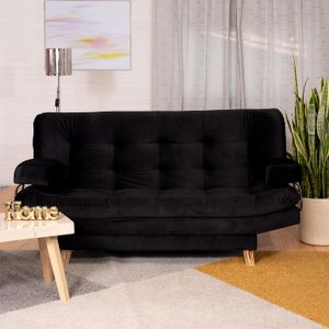 Sofá Cama Valencia Negro 3 PTOS 180x84x85