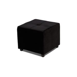 Sofá Cama Valencia Negro 3 PTOS 180x84x85 + Puff