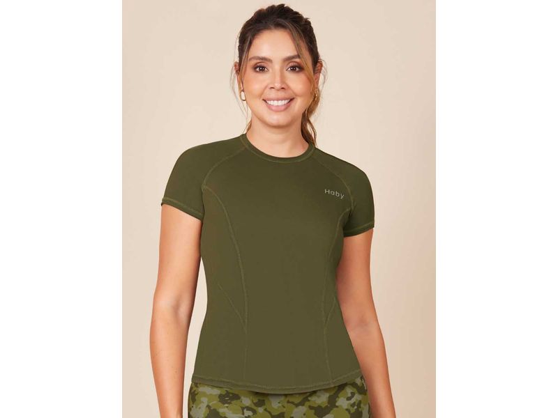Verde Militar Camiseta Camuflaje Mujer Camiseta Verde Militar – Haby