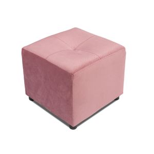 Sofá Cama Valencia Rosa 3 PTOS 180x84x85 + Puff