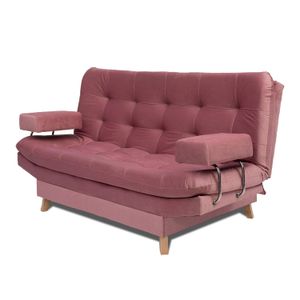 Sofá Cama Valencia Rosa 3 PTOS 180x84x85