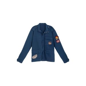 Chaqueta azul con bordados para hombre
