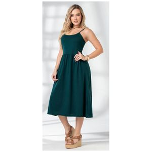 Vestido Largo Mujer Verde Botella Mp 1972