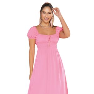 Vestido Largo Mujer Rosa Atypical 33462