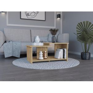 Mesa de Centro Trueno, Macadamia, con Amplio Espacio Ideal Para Ubicar Decoraciones