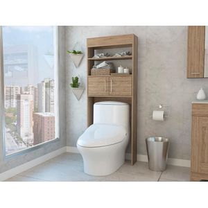 Gabinete de Baño Oporto, Miel, con Variedad de Entrepaños