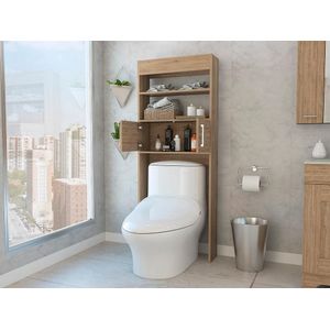 Gabinete de Baño Oporto, Miel, con Variedad de Entrepaños