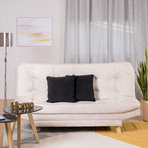 Sofá Cama Valencia Marmol Marfil 3 PTOS 180x84x85 + Cojines