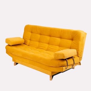 Sofá Cama Valencia Mostaza 3 PTOS 180x84x85