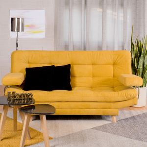 Sofá Cama Valencia Mostaza 3 PTOS 180x84x85
