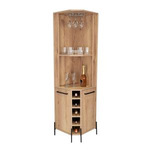 Bar Esquinero Sharon, Cafe Claro, con Espacio Superior Para Almacenar Copas de Vino