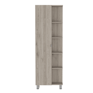 Mueble Esquinero Aran, Humo, con Variedad de Entrepaños ZF