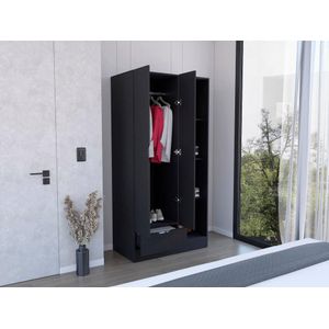 Closet Memphis, Wengue, con Un Tubo Cromado ZF