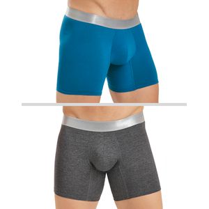 Bóxer Paq X2 Hombre Azul Petroleo-Negro Mp 58299