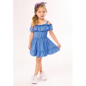 Vestido Infantil Femenino Azul Mp 100159