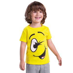 Camiseta Infantil Masculino Amarillo Mp 3794
