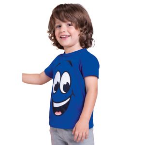 Camiseta Infantil Masculino Azul Mp 3795