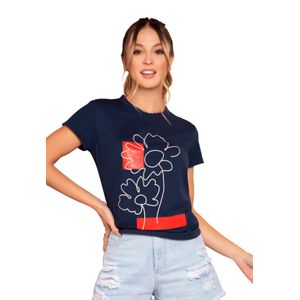 Camiseta Mujer Azul Navy Atypical 9560