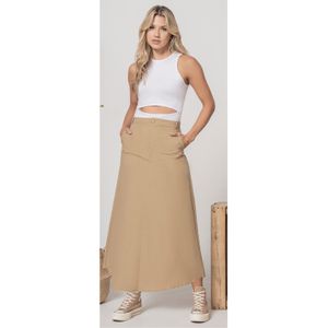 Falda Larga Caramelo Rutta 4712