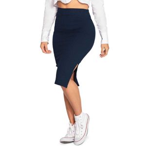Falda Larga Mujer Azul Navy Atypical 34748