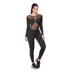 Enterizo Largo Mujer Negro Mp 2654