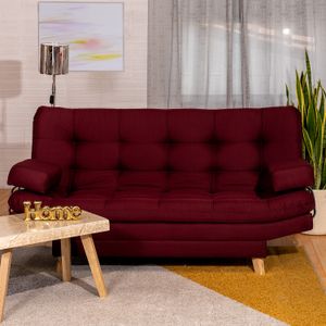 Sofá Cama Valencia Vino Tinto 3 PTOS 180x84x85