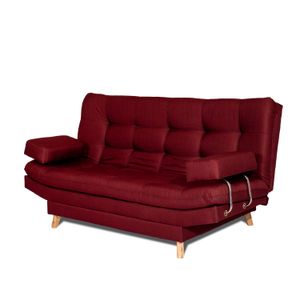 Sofá Cama Valencia Vino Tinto 3 PTOS 180x84x85