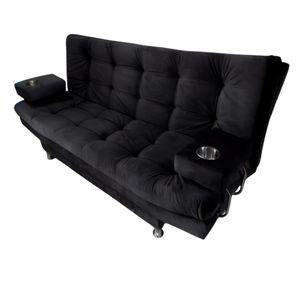 SOFACAMA VERONA PORTAVASOS 3 PUESTOS NEGRO