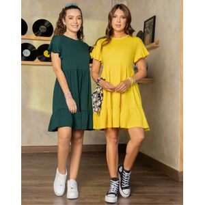Vestido Corto Mujer Verde Botella Atypical 78987