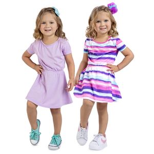 Vestido Paq X2 Infantil Femenino Lila Mp 16790