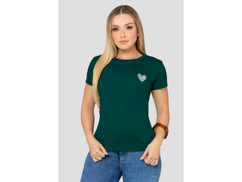 Camiseta verde botella mujer sale