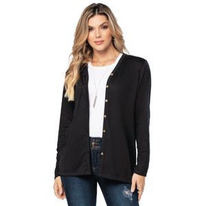 Cardigan Mujer Negro Mp 9133