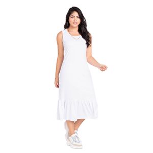Vestido Largo Mujer Blanco Mp 3766