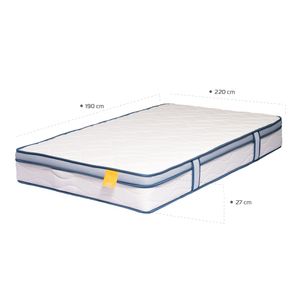 Colchon king 220X190X27 doble cara dureza media
