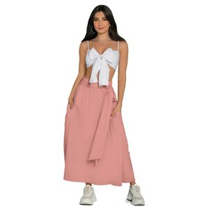 Falda Larga Mujer Palo De Rosa Atypical 88376