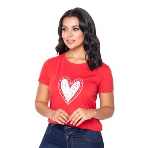 Camiseta Mujer Rojo Mp 752