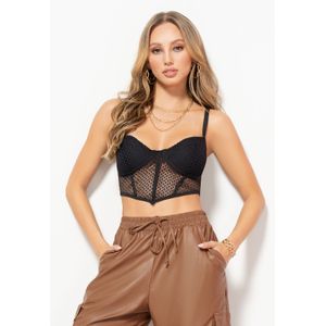 Crop Top Mujer Negro Mp 101402