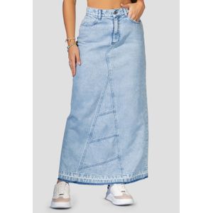 Falda Larga Mujer Azul Claro Atypical 100400